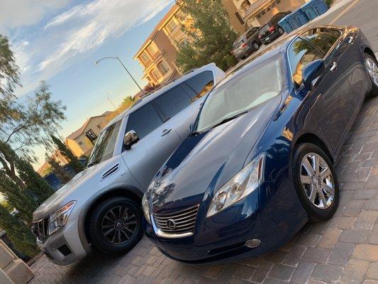 Mine and my wife's car washed !