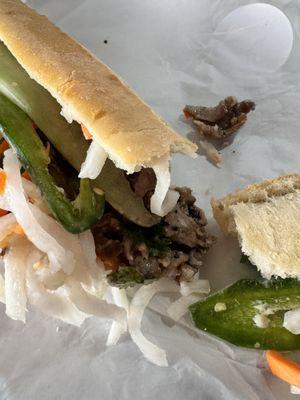 Grilled pork banh mi