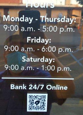 The banking hours of ASB (McCully Branch).