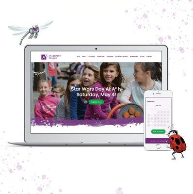 A website we designed for Amazement Square, a children's museum in Lynchburg, VA,