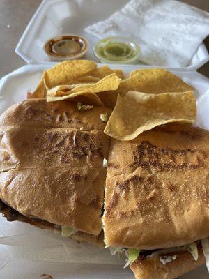 Torta de Milanesa with Chips