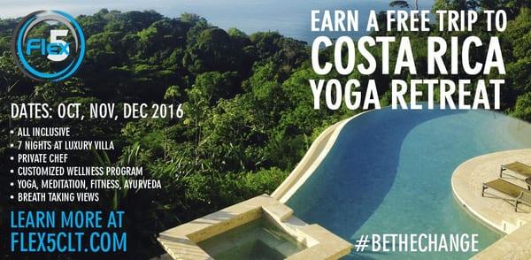 Earning a free Costa Rica trip to one of our luxury wellness retreats have never been easier!