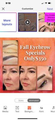 Fall Microblading special $350