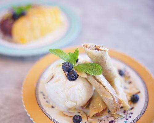 Fried Banana with Coconut Ice Cream :)