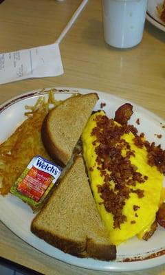 Mega bacon omelette