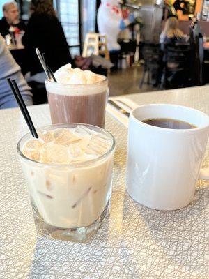 Eggnog White Russian and peppermint patty