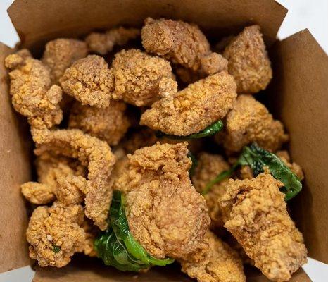 Basil Popcorn Chicken