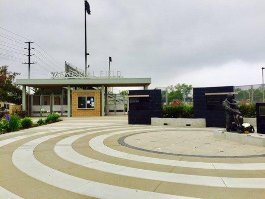 Memorial field entrance