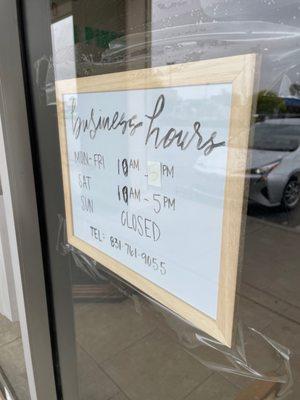 New hours