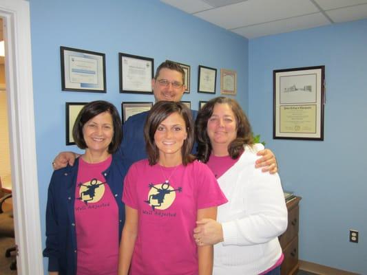 Dr Gischia and Staff, L to R Cheryl, Erika, Maureen