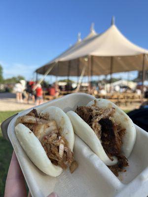 Pork bun with kimchi