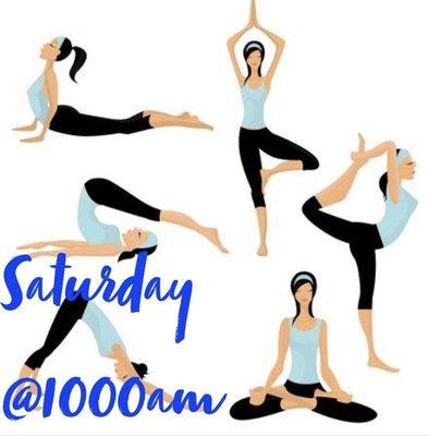 $10 yoga class Saturday mornings at 1000am & includes a smoothie.