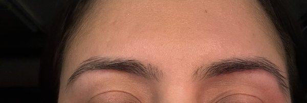 Clean, nice shaped eye brows