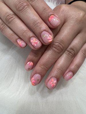 Gel Builder with nails Art