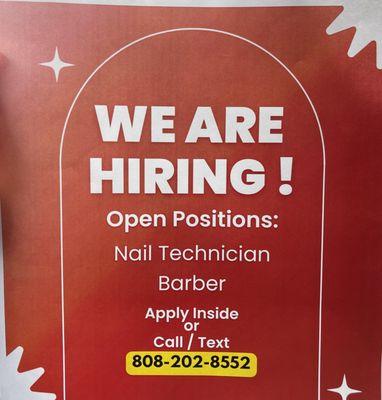 We are hiring