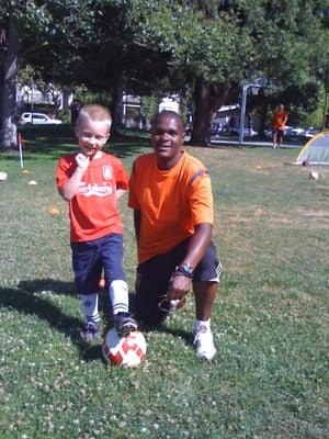 My son and Coach Ken in 2009 at Johnson Park in Palo Alto