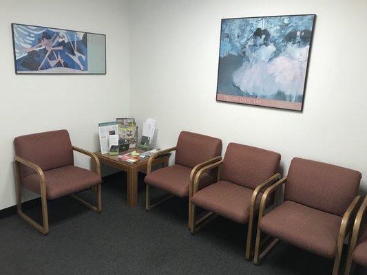 Waiting room at Gardena Hearing Center