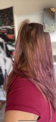 Color is uneven, not ombre, faded in 3 days after 2 washes and paid $180 plus $30 tip