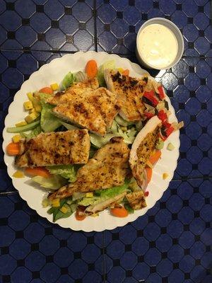 Laredo Chicken salad with Rancho Lime dressing on the side