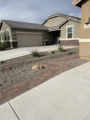 Paver walkway installation