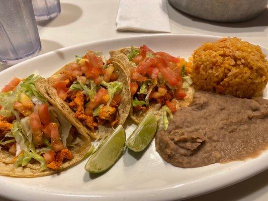 Taco dinner, with chicken