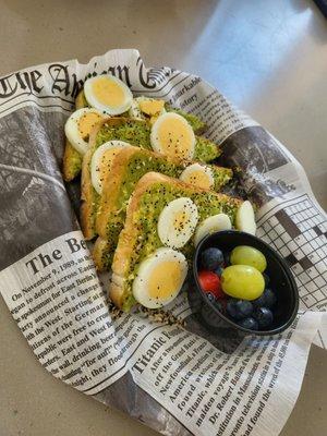 Avocado toast with egg.