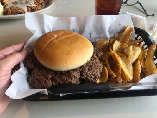 1/3 lb burger and fries