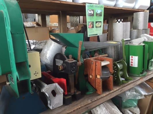 Plenty of equipment for sale to coffee farmers