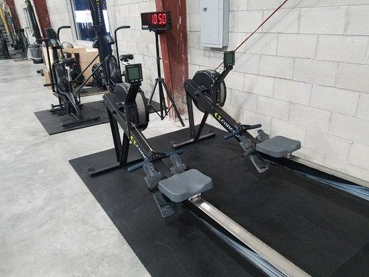 Rowers, assault bikes, ski ergs.