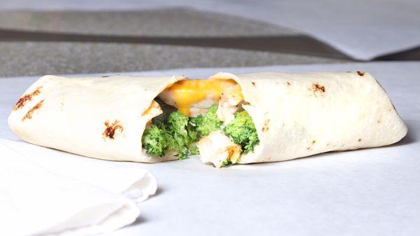 Chicken and broccoli wrap