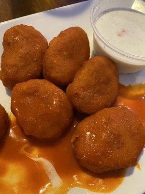 Boneless wings are Chicken nuggets dipped in sauce