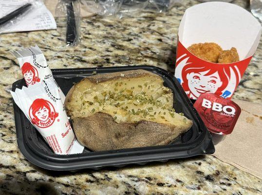 4 PC. Crispy Chicken Nuggets and Sour Cream and Chive Baked Potato