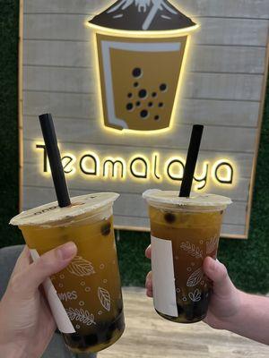 Mango Tea with Fresh Pulp Passion fruit Green Tea