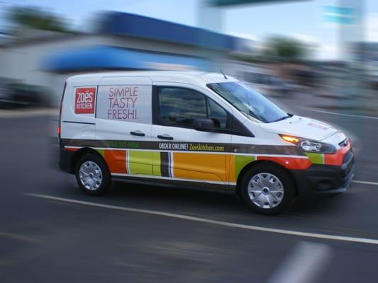 ZOEs Chose the Kranken Signs Vehicle Wraps installation expertise.