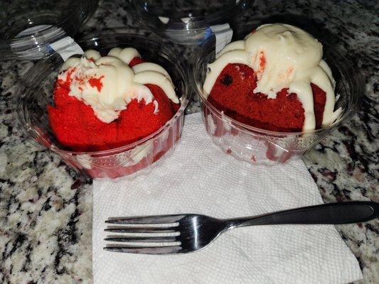 Two small Red Velvet cakes