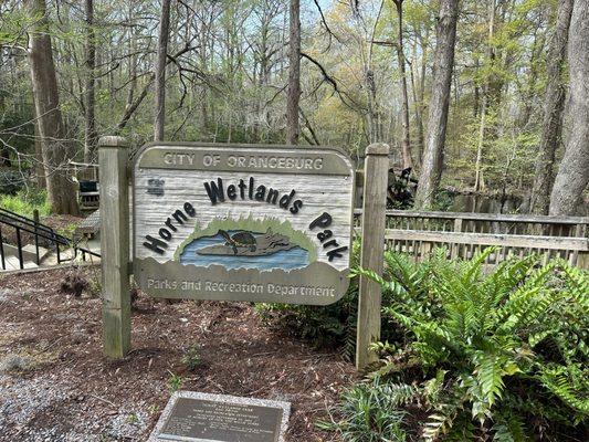 Boardwalk at Edisto Gardens. Leads to creek.