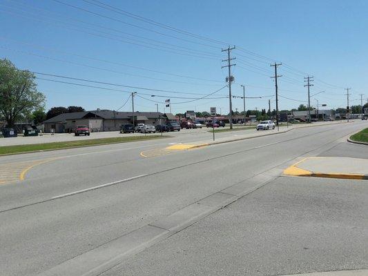 Street view of Post 38. They're open to the public and they have a baseball field.