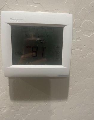 Set to 79 and it's 81 inside!