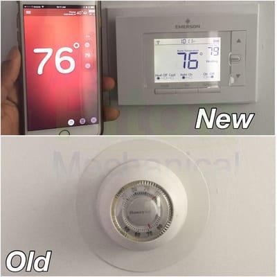 New Emerson Sensi thermostat installed. Shown with the app on the customers phone. #Wifi #Smart #Thermostats