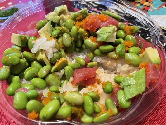 Tuna poke bowl with Ponzu sauce