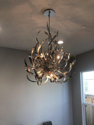 Chandelier installation