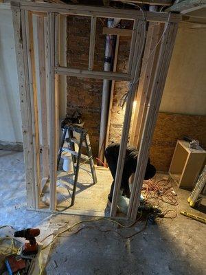 Bathroom Framing for first floor bathroom