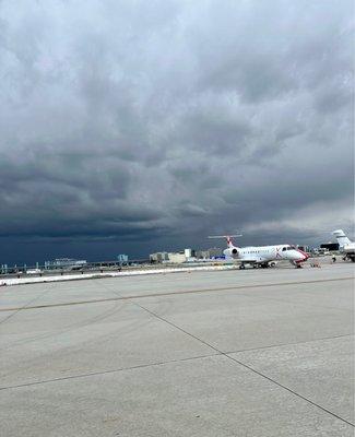 Stormy skies at LAX