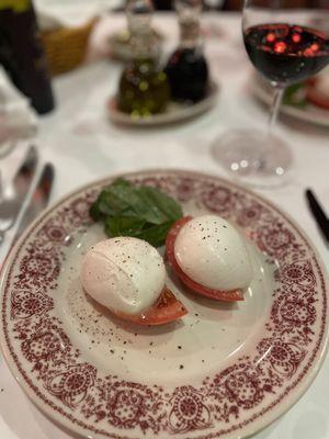 Fresh Bufala Mozzarella with sliced Tomato