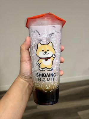 B3. Brown Sugar Taro Milk Tea w/ brown sugar boba