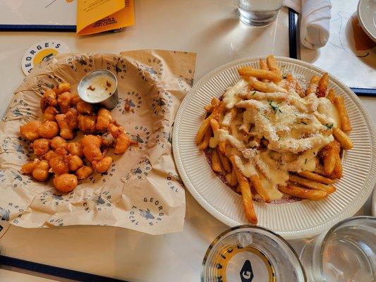 Poutine and cheese curds