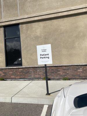 Designated parking area. Small spots