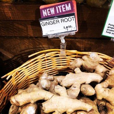 Fresh ginger root.