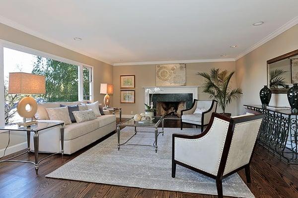 Light-filled living area of Piedmont home.