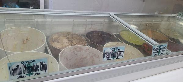 This is only 1 of 4 sections of ice cream flavors.